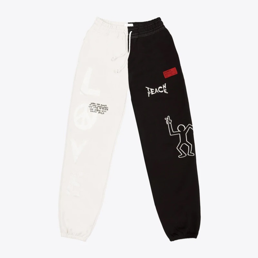 PIECED LOVE PEACE SWEATPANTS
